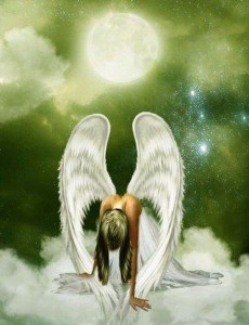 она ангел крылья луна