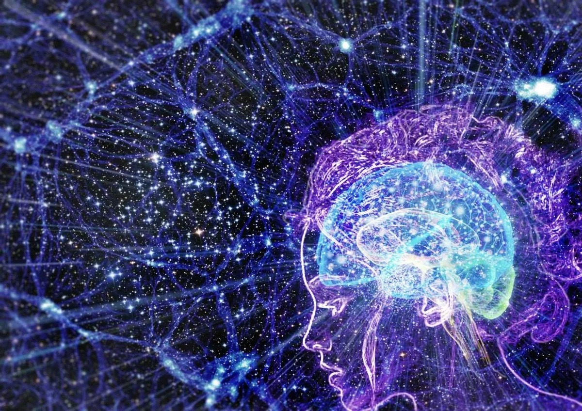 Самая большая нейросеть. Мозг голограмма. Информационное поле Вселенной. Мозг космос. Мозг Вселенная.